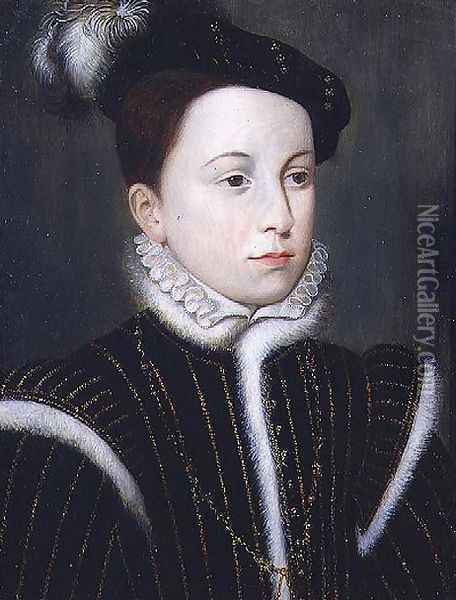 Portrait of Francois (c.1552-84) Duke of Alencon then Duke of Anjou Oil Painting - Francois Clouet