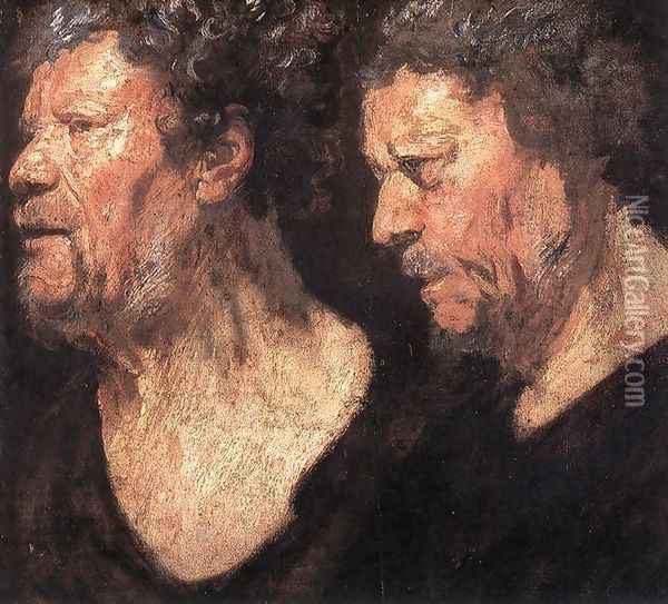 Studies of the Head of Abraham Grapheus Oil Painting - Jacob Jordaens