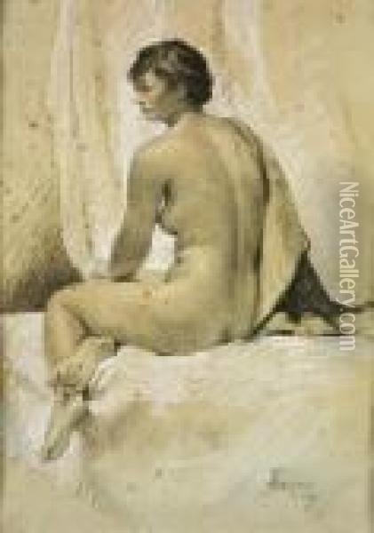 Nudo Di Donna Oil Painting - Giacomo Grosso