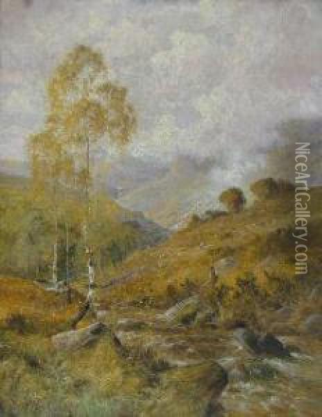 Autumn On The Tummel Oil Painting - Harry Pennell