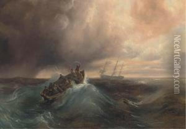 The Stranded Sailors Oil Painting - Ivan Konstantinovich Aivazovsky