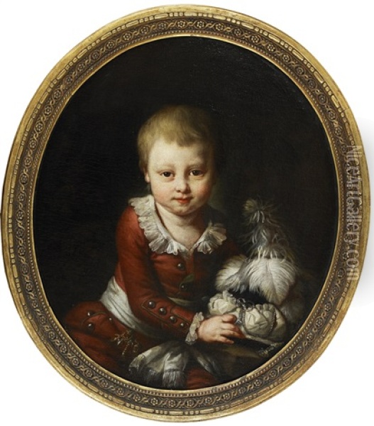 Portrait Of A Young Boy Oil Painting - Francois Hubert Drouais