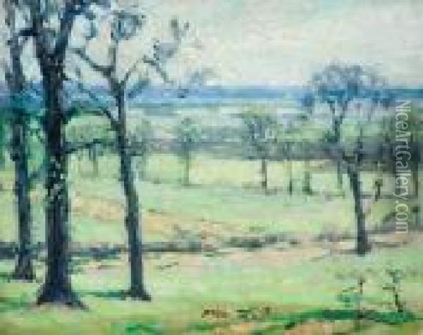 Early Spring Landscape Oil Painting - Frederick Kitson Cowley
