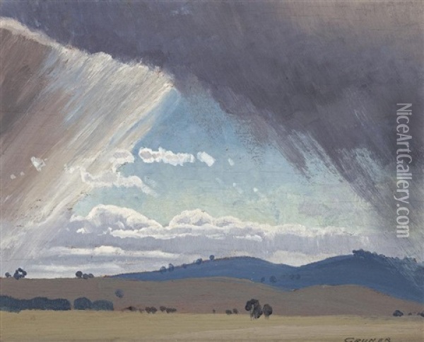 Storm Clouds, 1931 Oil Painting - Elioth Gruner