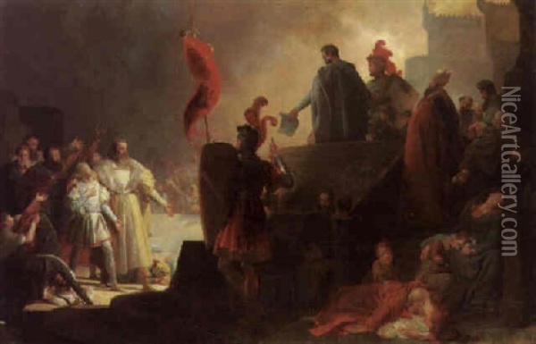 Une Allegorie Historique Oil Painting - Thomas Couture