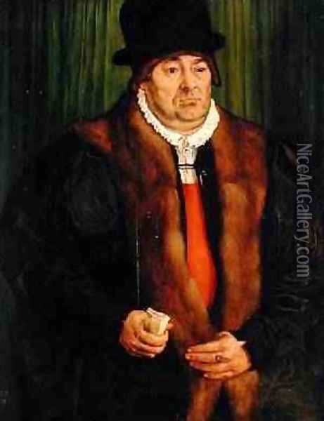 Portrait of a Munich Aristocrat 1559 Oil Painting - Hans Muelich or Mielich