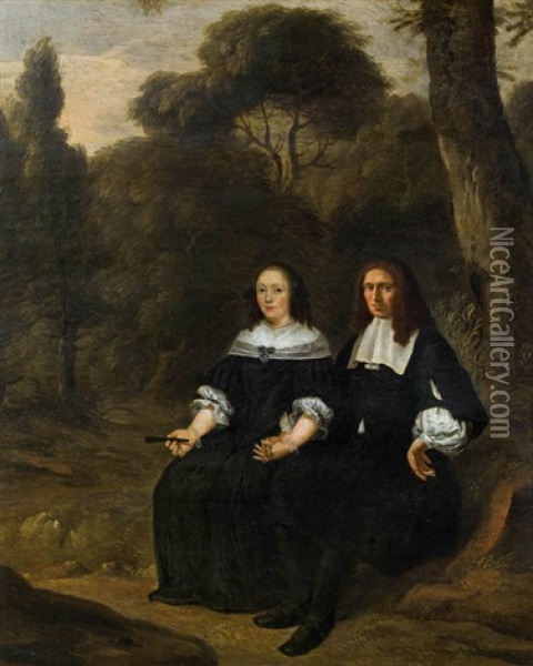 Ehepaar In Einer Landschaft Oil Painting - Barend Graat