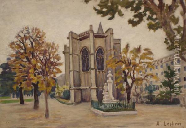Eglise Saint Martial Oil Painting - Alfred Lesbros