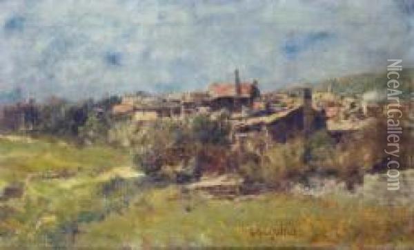 Veduta Di Buttrio Oil Painting - Giuseppe Garzolini