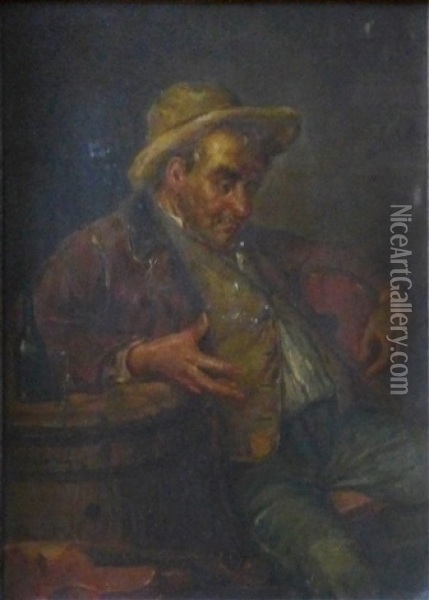 Portret Oil Painting - Hanus (Hans) Schwaiger