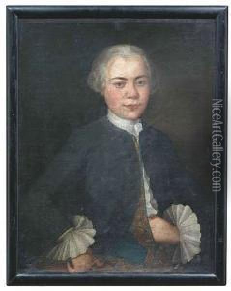 Portrait Of A Young Man Oil Painting - German Alvarez Algeciras
