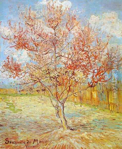 Peach Tree in Blossom at Arles Oil Painting - Vincent Van Gogh