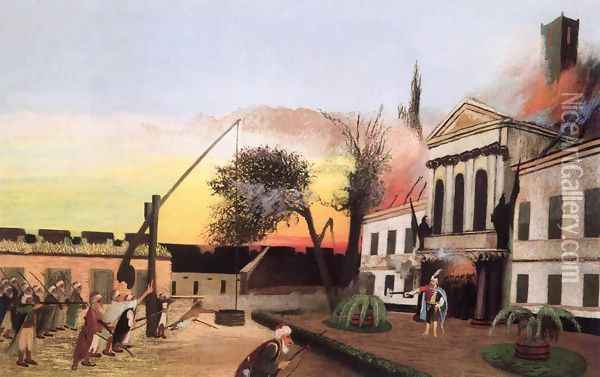Zrinyi kirohanása, 1903 Oil Painting - Tivadar Kosztka Csontvary