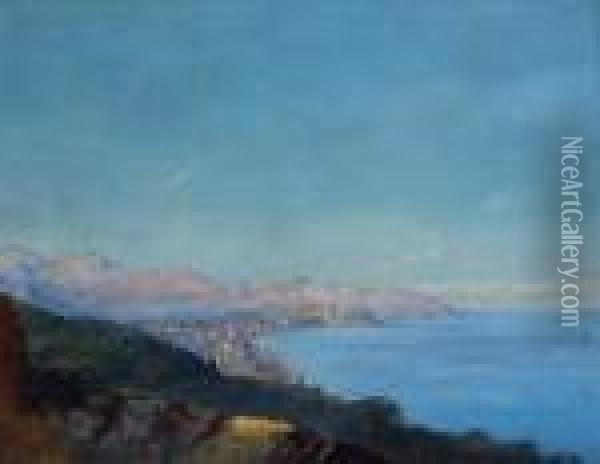 Coastal View Oil Painting - Arthur Joseph Meadows