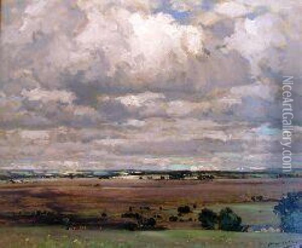 Cloudy Skies, Costorphine Oil Painting - John Campbell Mitchell