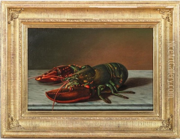 Lobster Oil Painting - Levi Wells Prentice