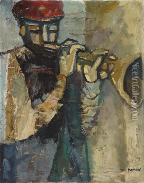 Der Trompeter Oil Painting - Alfred Knispel