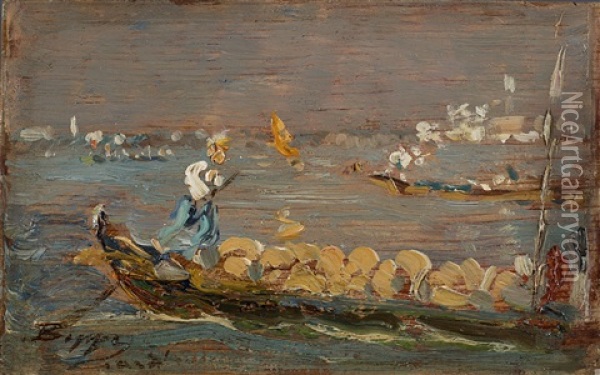La Barca Dei Montoni Oil Painting - Beppe Ciardi