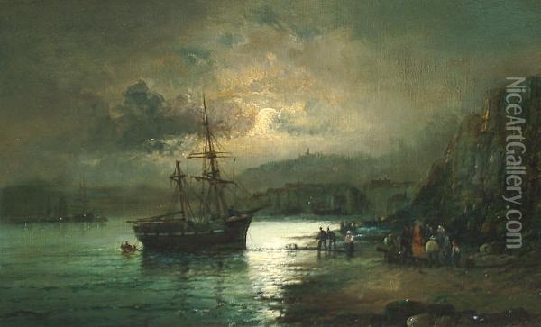 Low Tide; And A Companion Oil Painting - William A. Thornley Or Thornber