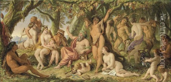 The Song Of Silenus Oil Painting - Sir Joseph Noel Paton