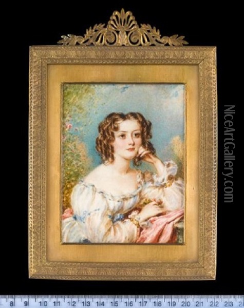 A Lady Oil Painting - Simon Jacques Rochard