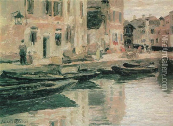 Venecia Oil Painting - Pietro Bianco Bortoluzzi