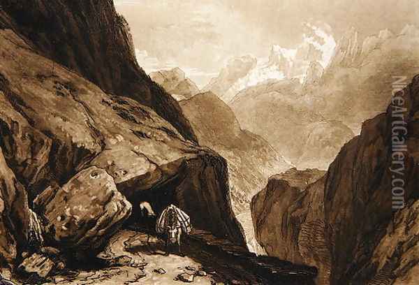 Mt. St. Gothard Oil Painting - Charles Turner