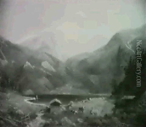 Landschaft Oil Painting - Oswald Achenbach
