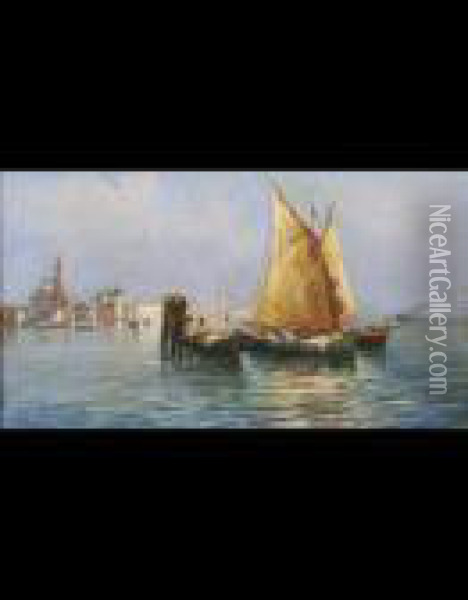 Laguna Di Venezia Oil Painting - Oscar Ricciardi