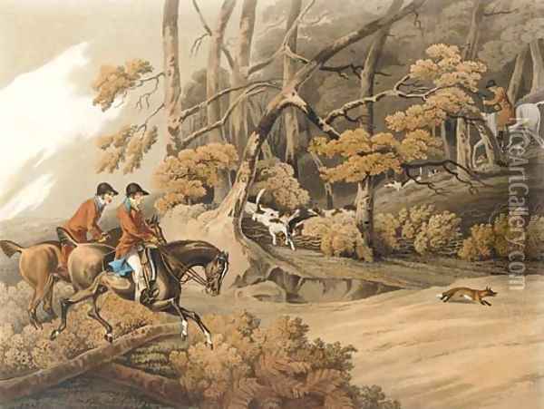 Fox hunting Throwing off Oil Painting - Henry Alken
