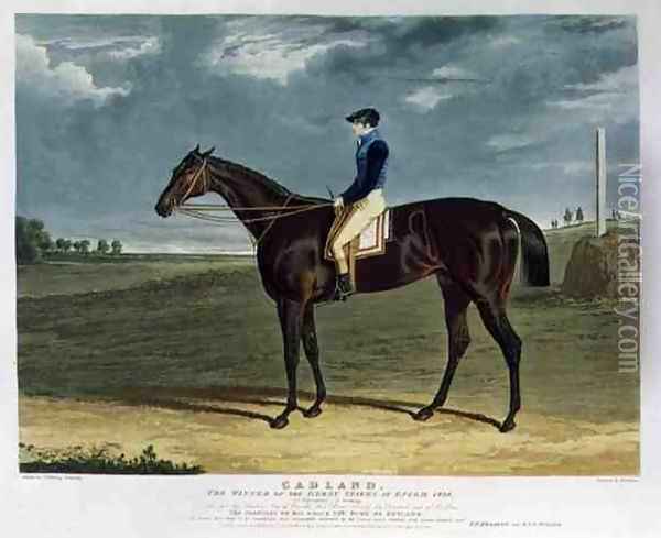 'Cadland', the Winner of the Derby Stakes at Epsom, 1828 Oil Painting - John Frederick Herring Snr