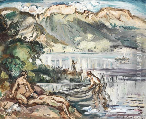 Le Lac Oil Painting - Emile-Othon Friesz