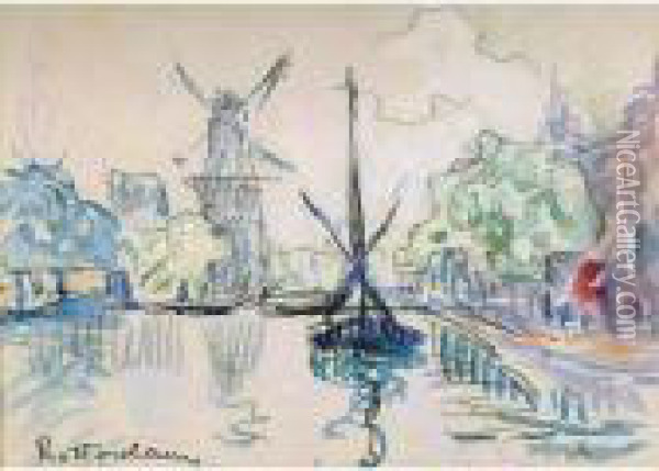 View At Rotterdam Oil Painting - Paul Signac