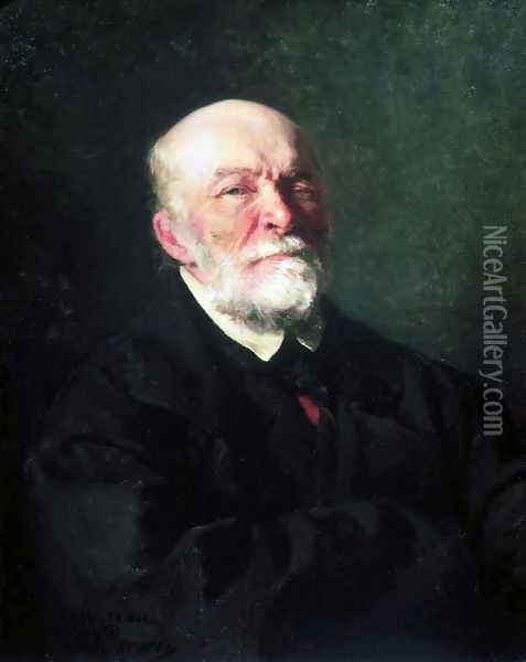 Portrait of the Surgeon Nikolai Ivanovich Pirogov Oil Painting - Ilya Efimovich Efimovich Repin