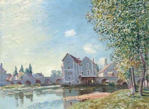 Le pont de Moret, effet du matin Oil Painting - Alfred Sisley