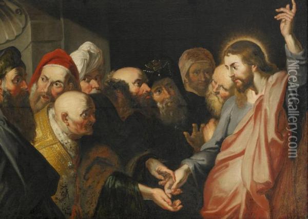 Skattepenningen Oil Painting - Peter Paul Rubens