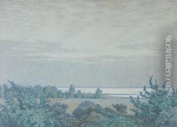 Landskap Oil Painting - Olof Thunman