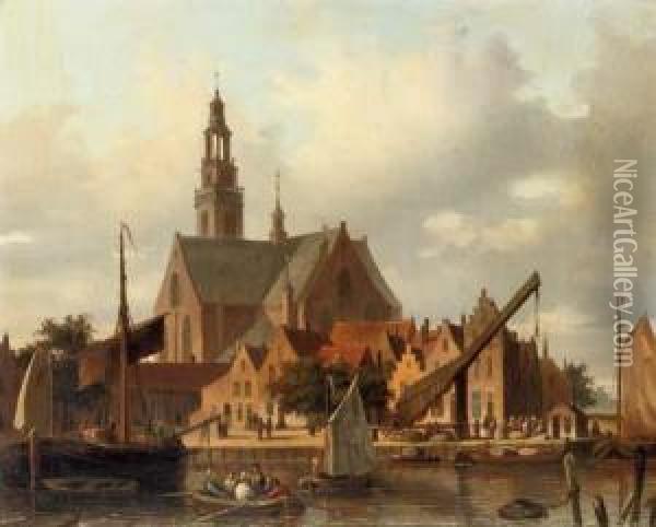 The Groote Kerk, Maassluis Oil Painting - Everhardus Koster