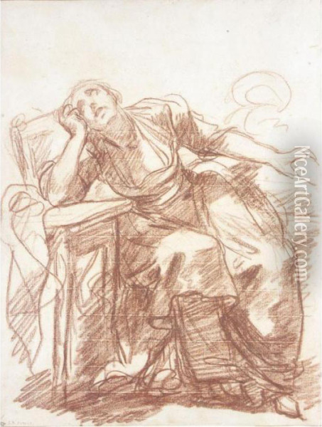 Despairing Woman Oil Painting - Jean Baptiste Greuze