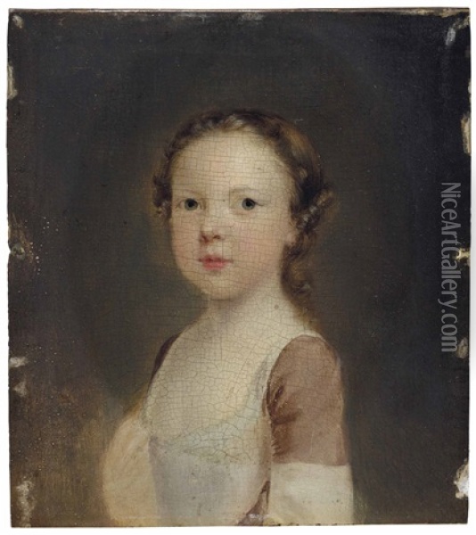 Portrait Of Ellin Devis (1746-1820), Bust-length Oil Painting - Arthur Devis