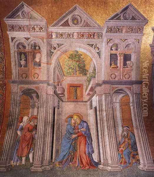 The Visitation Oil Painting - Michele (di Taddeo di Giovanni Bono) Giambono