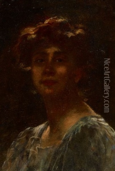 Portrait De Femme Oil Painting - Edmond Jean de Pury