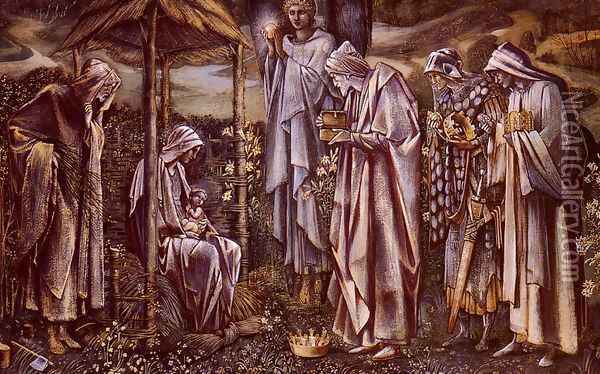 The Star Of Bethlehem Oil Painting - Sir Edward Coley Burne-Jones