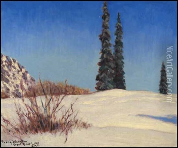Top Of The Gulch, Eldorado, Great Bear Lake, Nwt Oil Painting - Francis Hans Johnston