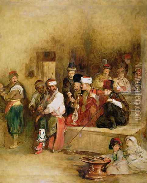 A Tartar Messenger Narrating the News of the Victory of St. Jean DAcre, 1840 Oil Painting - Sir David Wilkie