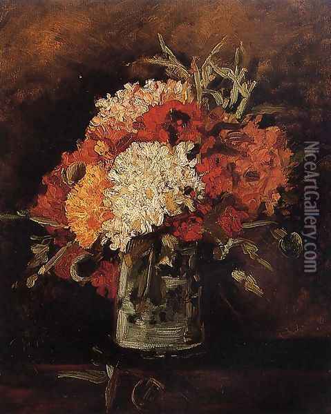 Vase with Carnations Oil Painting - Vincent Van Gogh