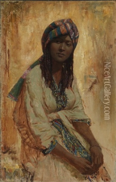 Portrat Einer Jungen Araberin Oil Painting - Konstantin Egorovich Makovsky