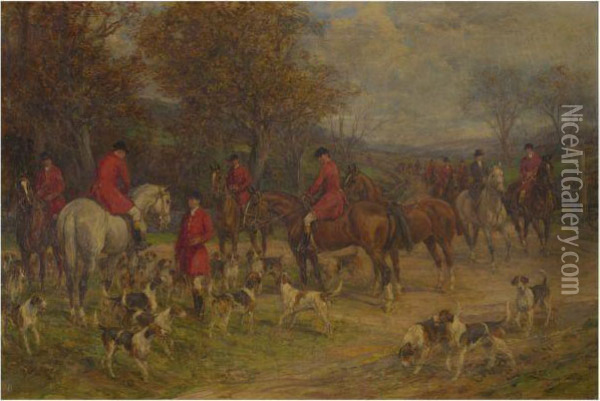 Return From The Hunt Oil Painting - Heywood Hardy