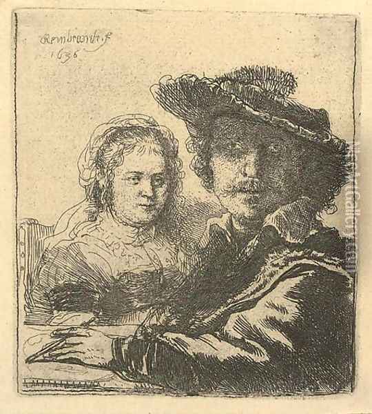 Recueil de Quatre-Vingt-Cinq Estampes originales, Tetes, Paysages et differents Sujets, dessinees et gravees par Rembrandt Oil Painting - Rembrandt Van Rijn