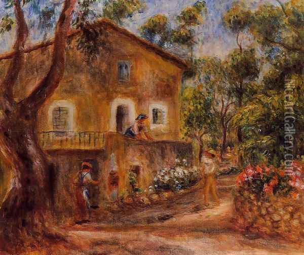House In Collett At Cagnes Oil Painting - Pierre Auguste Renoir